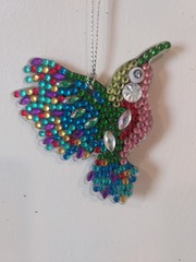 Suncatcher Diamond Dotz Bird Finished Multicolor Handcrafted
