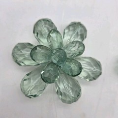 Suncatcher Hanging Decor Handmade Green Acrylic Fauceted Cluster Flowers Lotof 2