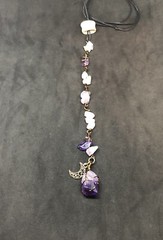 Crystal Rearview Decor, Rose Quartz, Amethyst Suncatcher, Crystal Car Charm