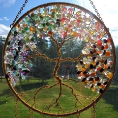 Four Season Tree of Life Sun Catcher, Car Decor, Home Decor