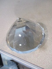 hand cut stunning Crystal Diamond Designed optical illusion suncatcher prism
