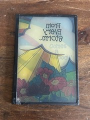 Vtg Yorkraft Seriglass Stained Glass Sun Catcher Card Every Storm Rainbow Art