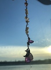 Crystal Rearview Decor, Rose Quartz, Amethyst Suncatcher, Crystal Car Charm