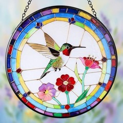 Stained Glass Hummingbird Sun Catcher – Unique Decor for Home and Gifts