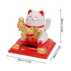 1-2pcs Solar Powered Lucky Cat: Vibrant Decor For Car/Home