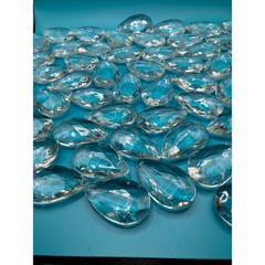 50+ Acrylic Teardrop Crystals Unisex OS Clear Faceted Chandelier Prisms