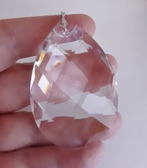 62mm Crystal Pear Suncatcher made with Swarovski Crystal – HUGE Rainbow Maker