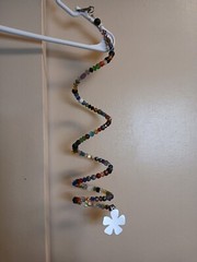 Beautiful All Glass Beads Memory Wire Hanging Suncatcher Handmade