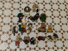 Mixed Lot of 16 Vintage Faux Stained-Glass Acrylic Suncatchers Sun Catchers
