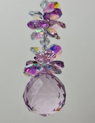Crystal ball suncatcher pink mauve tones, suncatchers handmade AU gifts for her