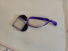 Handmade Leaded Small Bevel Heart Stained Glass Suncatcher Ornament Clear Purple