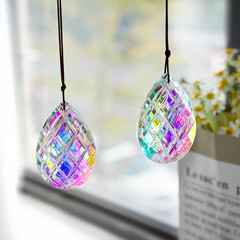 Set 2 Crystal Sun Catcher Prisms Pendant for Window Hanging Decor,3Inch AB Color