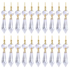 20 Pieces Replacement Clear Chandelier Icicle Crystal Prisms Octogan Crystal …