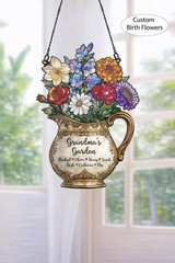 Personalized Grandma Garden Suncatcher Acrylic Custom Gift