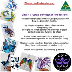 Dragonfly crystal suncatcher gift, handmade window hanging suncatchers Australia