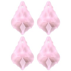 4PCS Crystal Maple Leaf Prisms, 38mm/1.5″ Pendant Hanging [Pink]