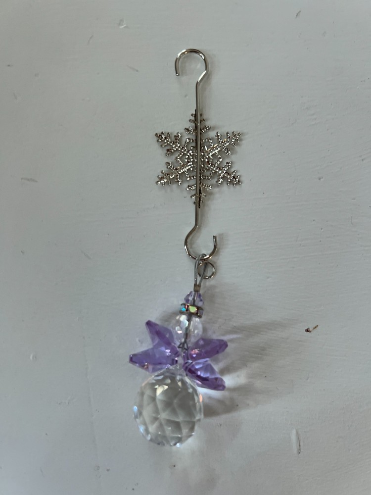 Angel Light Catcher on Silver Snowflake holder