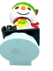 Solar Dancing Dancer Christmas Snowman Sleigh Sled Green Mittens Star 4.25″ M1