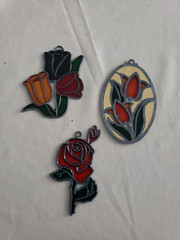 Suncatchers FLOWERS TULIP ROSE Window Hanger/Ornaments (plastic/metal)