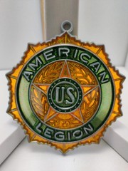 Vintage American US Legion Star Suncatcher Ornament 3 3/4 inches
