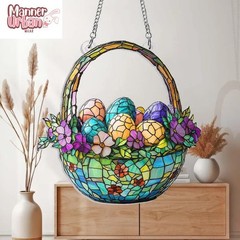 Easter Acrylic Suncatcher Colorful Window Decor Spring Holiday Gift Bright