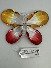 Ganz Crystal Expressions Acrylic Butterfly Ornament Suncatcher Yellow/Red