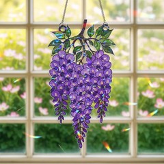 Wisteria Art Suncatcher Acrylic Elegant Window Decor