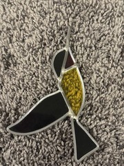VTG Stained Glass Birds Window SunCatchers Lot Of 5