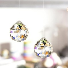 Clear Glass Crystal Ball Prism Pendant Suncatcher 40 mm