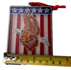2001 Sun Catcher Land of The Free Ornament Eagle Flag Limited Edition Vintage