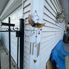 Stained Glass Eagle Suncatcher & Wind Chime