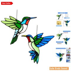 Hummingbird Stained Glass Window Hangings for Gifts and Decor – Vibrant Real …