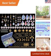 DIY Rainbow-Making Suncatcher Kit: 200 Crystal Components for Craft Enthusiasts