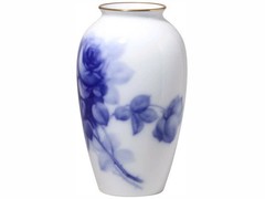 Blue Rose Vase Flower Arrangement Floral Base 23cm Made in Japan Po From Japan