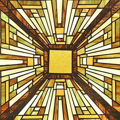Capulina Stained Glass Window Hanging Panel Mission Elegant