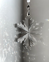 Crystal Snowflake Sun Catcher Christmas Decor Czech Bohemia Crystal Glass Gift