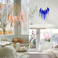 2pcs Dream Catchers with Crystal Beads Wall Decor for Decoration, Brown