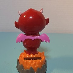 Solar Dancing Devil Valentine’s Be Mine cupid wings wobble toy Heart horns
