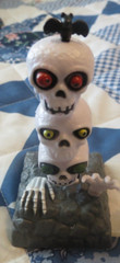 Three Solar Dancing Toys “Owl”, “Girl Scarecrow”, “Skeleton Heads”
