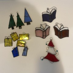 Lot Of Small Stained Glass Seasonal