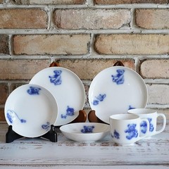 Ookura Touen My Little Bear 6-piece set (2 plates 2 mugs 2 fruit From Japan