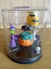 Lot of 3 Solar Powered Motion Halloween Figures Witch Skeleton Skull Display