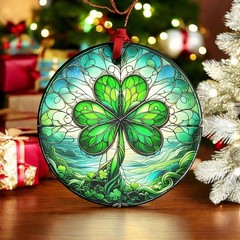 Shamrock St Patrick’s Day Glass Suncatcher Irish Blessing Window Decor Gift