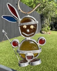 Vintage Stained Glass Suncatcher Lot Of 7