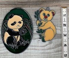 Vintage Suncatchers BEARS KOALA & PANDA Lot Of 2 NEW OLD STOCK