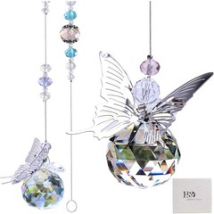 30mm Butterfly Crystal Ball Prism Suncatcher Home Decoration