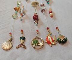 Handcrafted Bikini Ms. Starfish Windchime/suncatcher…. 4×14 Inches