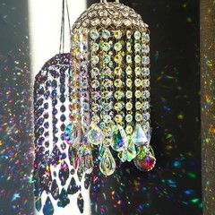 Crystal Suncatcher Wind Chimes Pendant Aurora Light Catcher Prism Hanging Decor