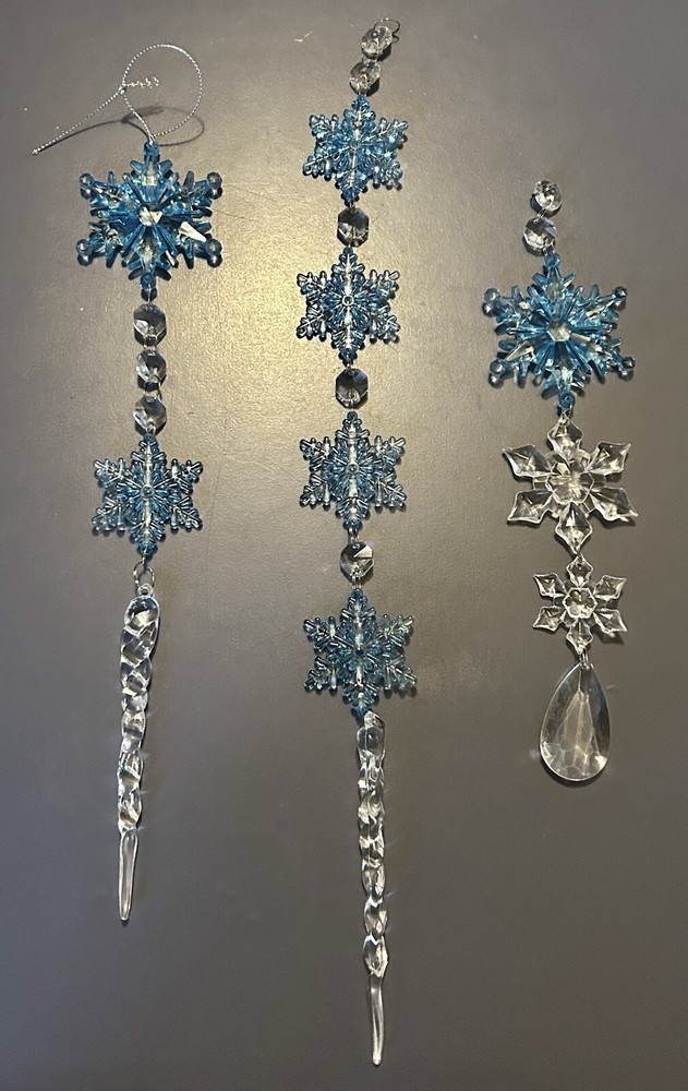 Set Of 3 Snowflake Suncatchers