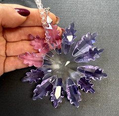 Crystal Snowflake Sun Catcher Christmas Decor Czech Bohemia Crystal Glass Gift